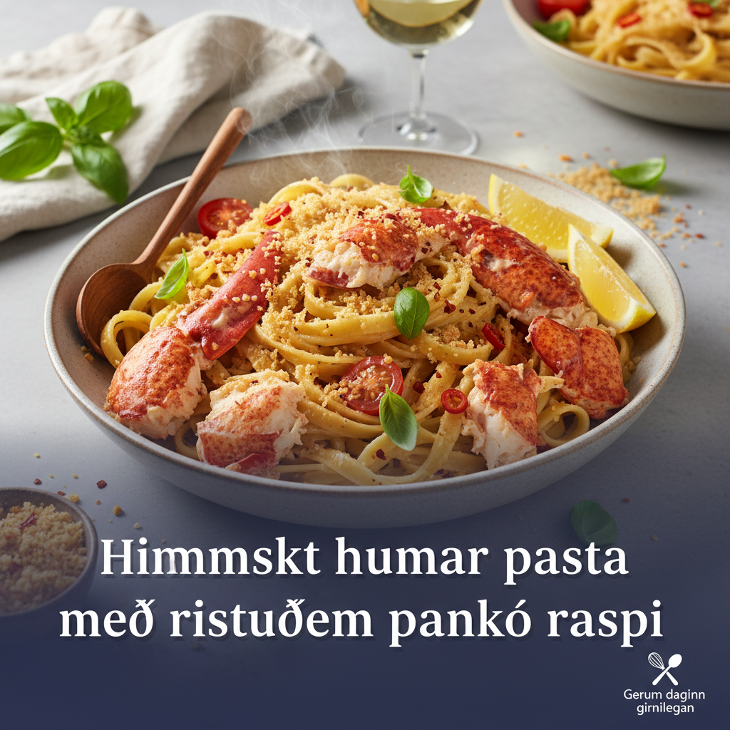 Humar Himneskt humar pasta með ristuðum pankó raspi | Gerum daginn girnilegan ...